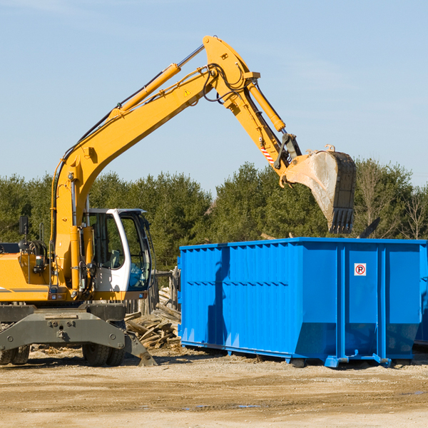 how many times can i have a residential dumpster rental emptied in Vernon Center